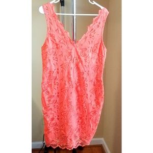 Peach Lace Dress